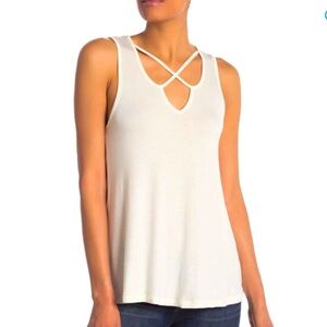 Bobeau Criss Cross Front Tank Top Nordstrom